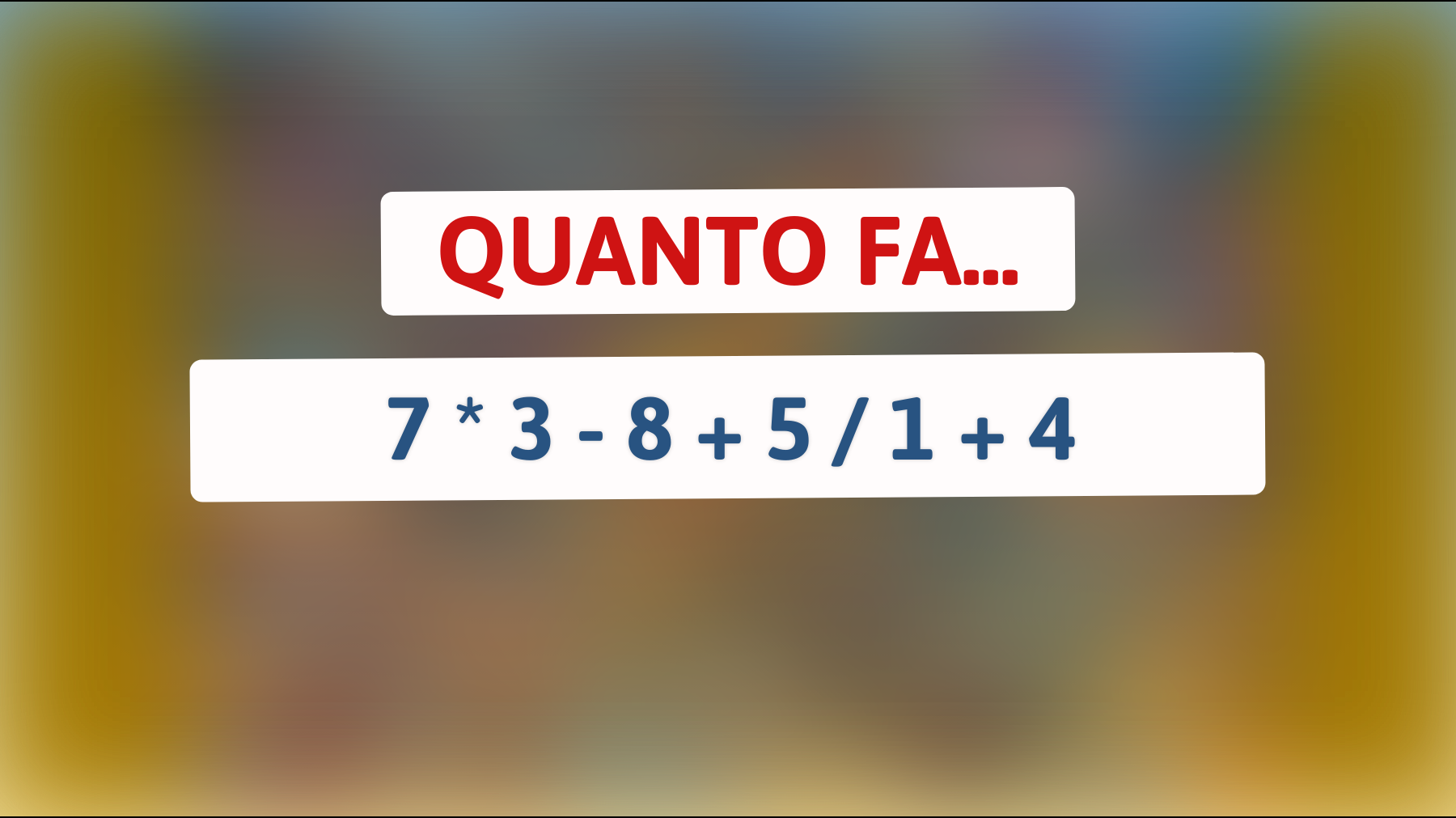 Solo l'1% può risolvere questo indovinello matematico! Sei abbastanza geniale per provarci?"